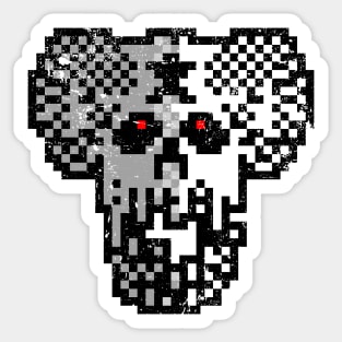 Jet Set Willy Hades Guardian Monochrome Distressed - ZX Spectrum Legend Sticker